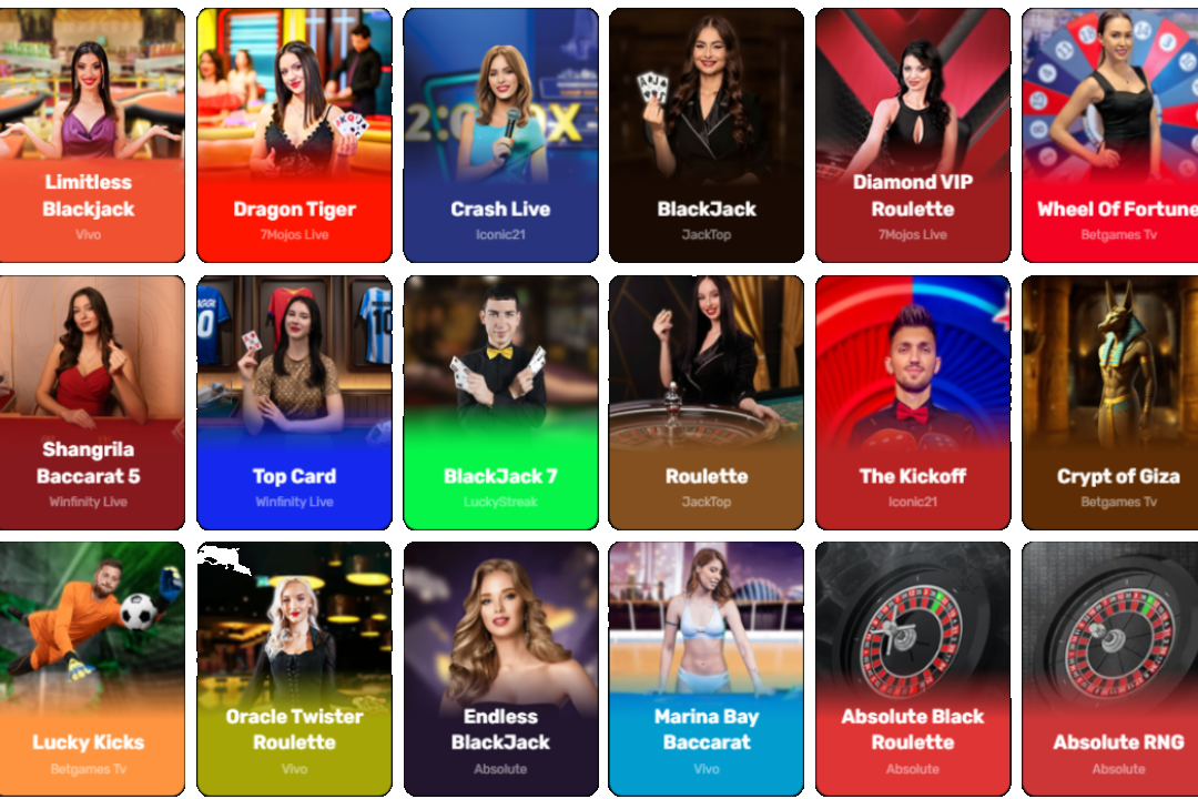 Live Games at Wino Casino